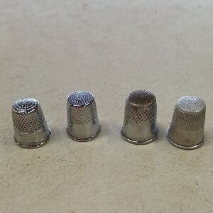 Vintage Set of Silver Thimbles